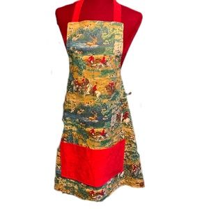 Handmade Apron reversible large functional pockets unisex